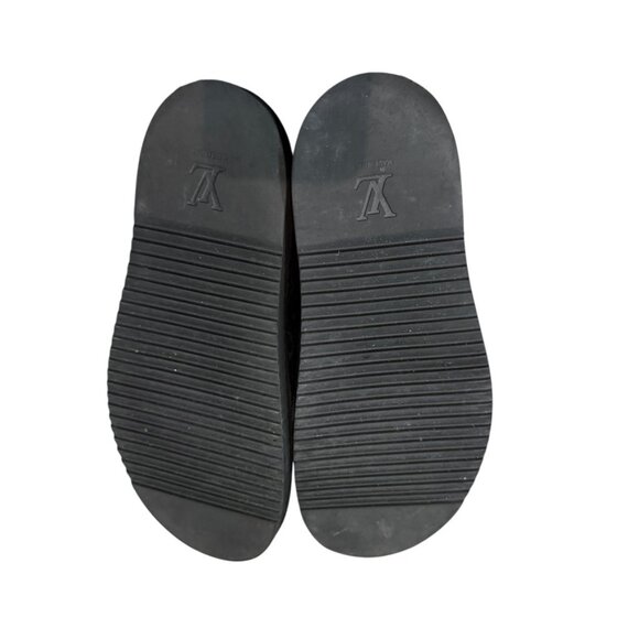 LOUIS VUITTON Men Easy Mule slip-on style shoe in black and grey Size USA 10 EUC - Picture 4 of 10